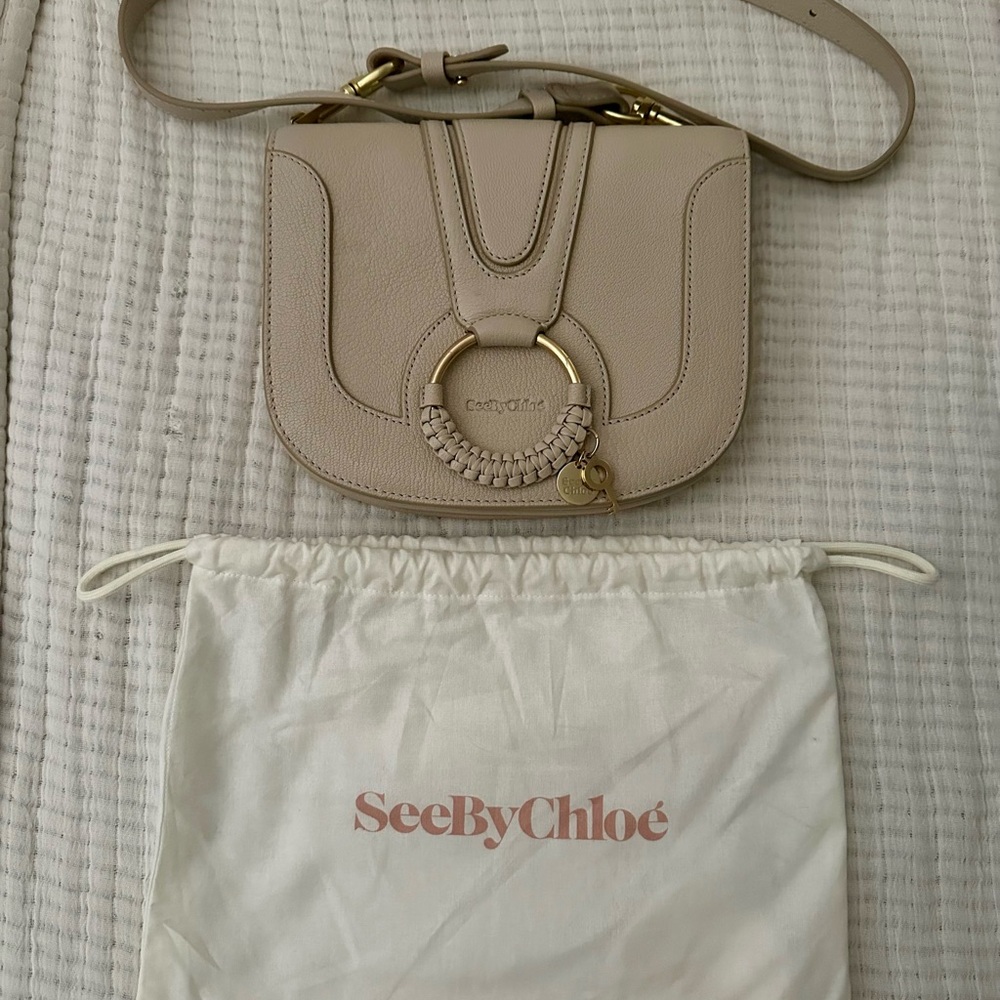 See By Chloe Hana Leather Crossbody Bag in Taupe